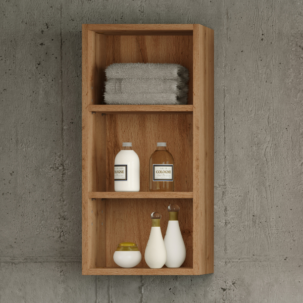 Etagère de salle de bain Malvo 30cm - chêne