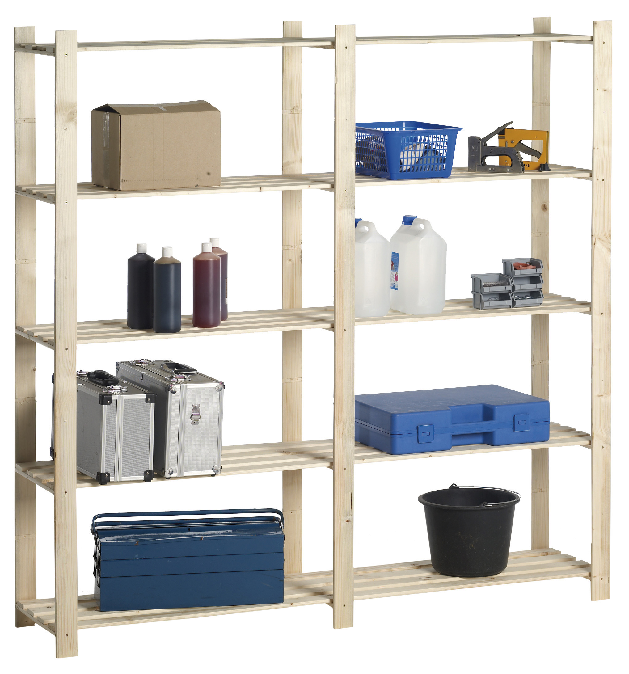 Étagère double en bois 30 kg - Image 2