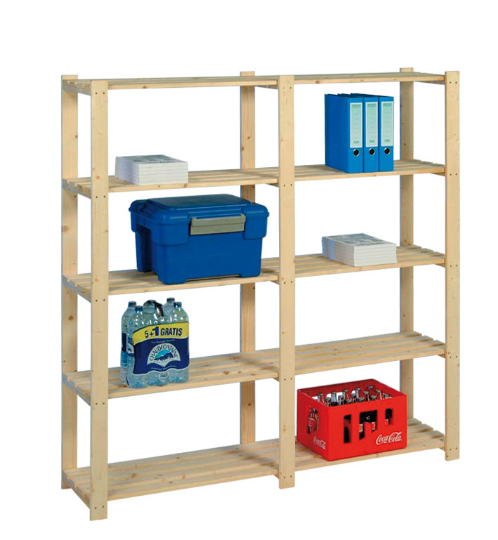 Étagère double en bois 30 kg - Image 3