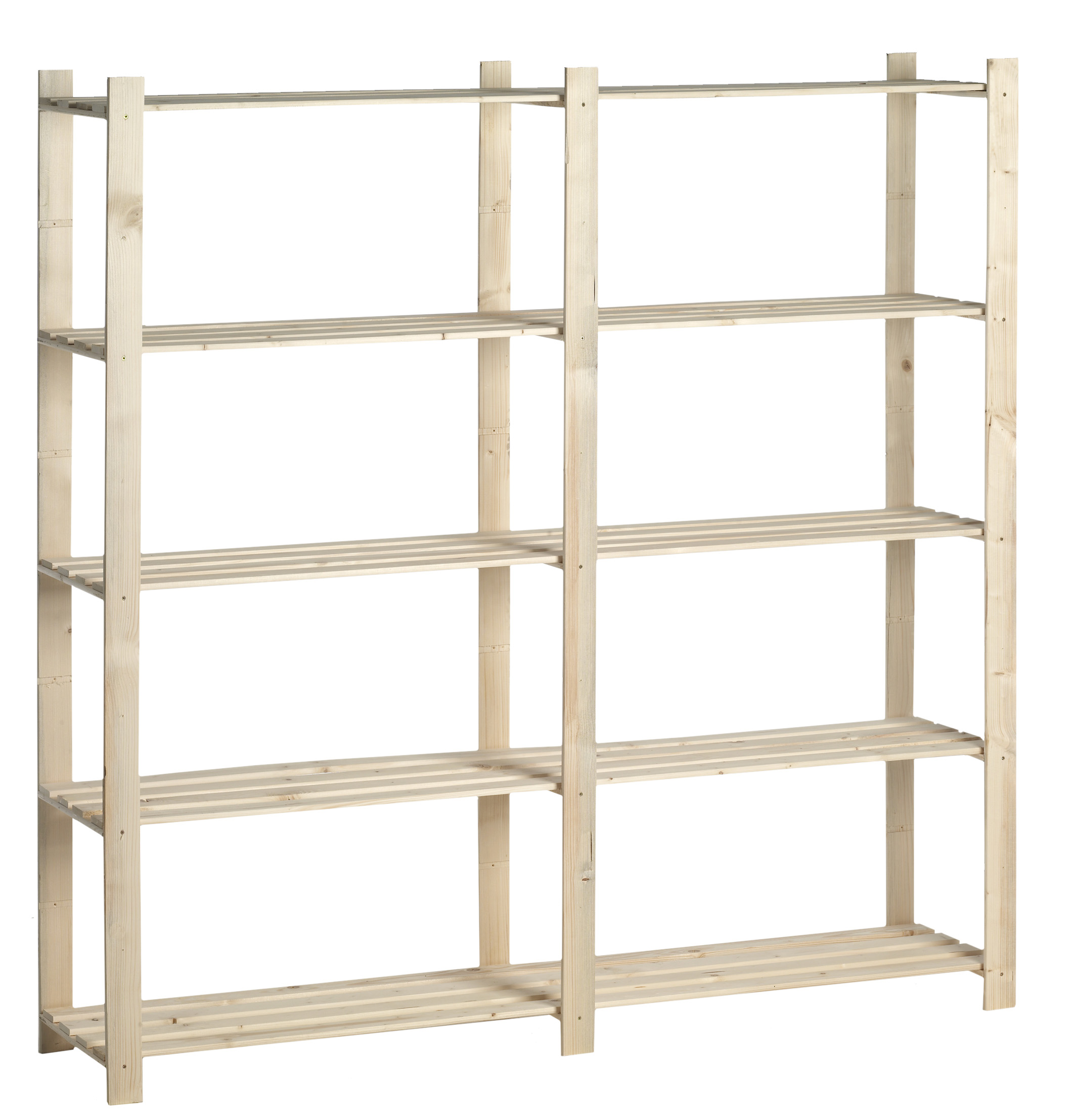 Étagère double en bois 30 kg