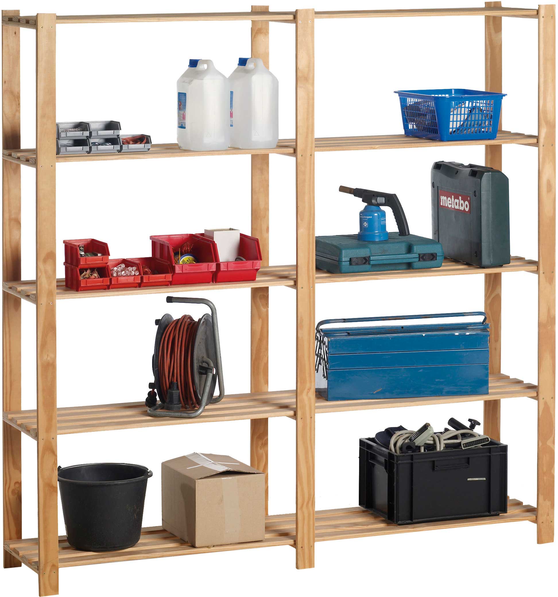 Etagère double en bois - Image 3