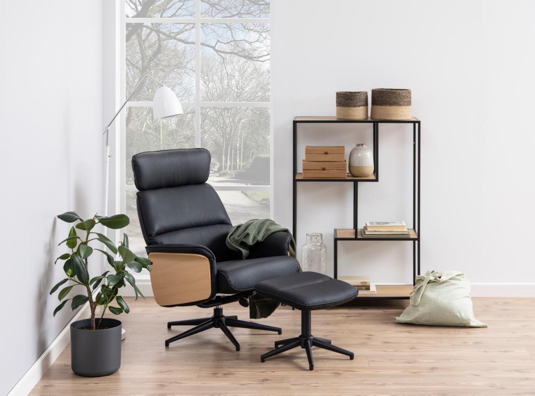 Etagère Dover 2 tablettes - noir/chêne Sonoma - Image 2