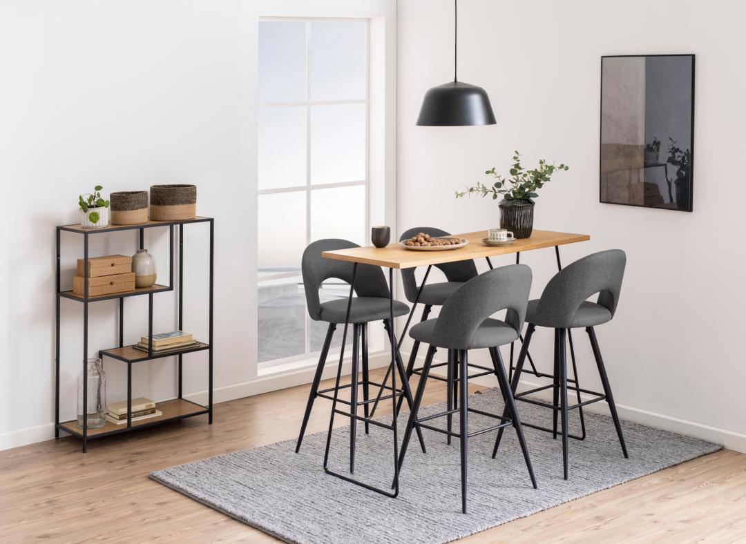 Etagère Dover 2 tablettes - noir/chêne Sonoma - Image 5