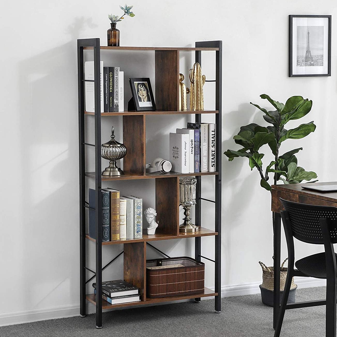 Etagère Emile - brun/noir - Image 1