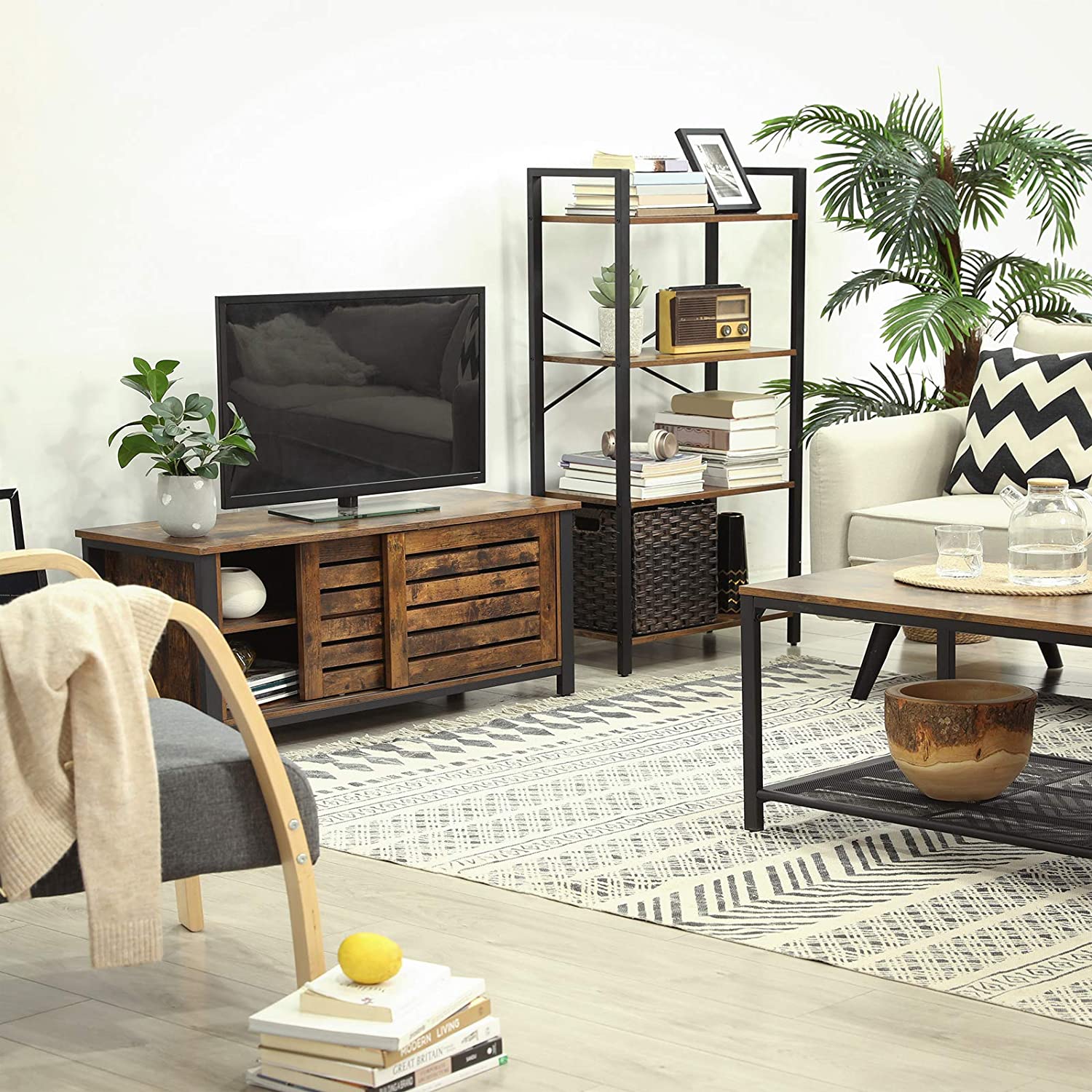 Etagère Julius 4 tablettes - brun/noir - Image 6