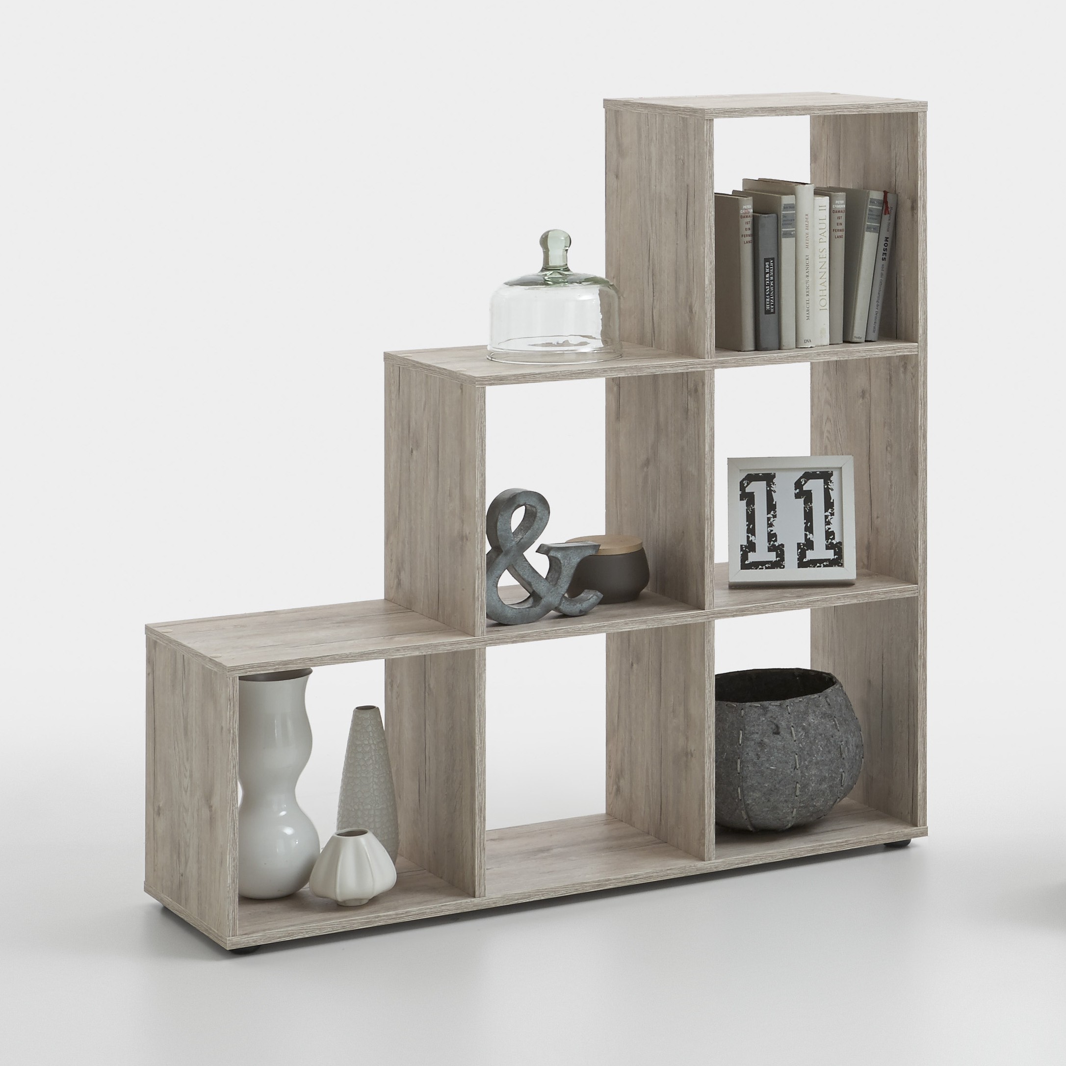 Étagère Méga 6 niches - chêne gris