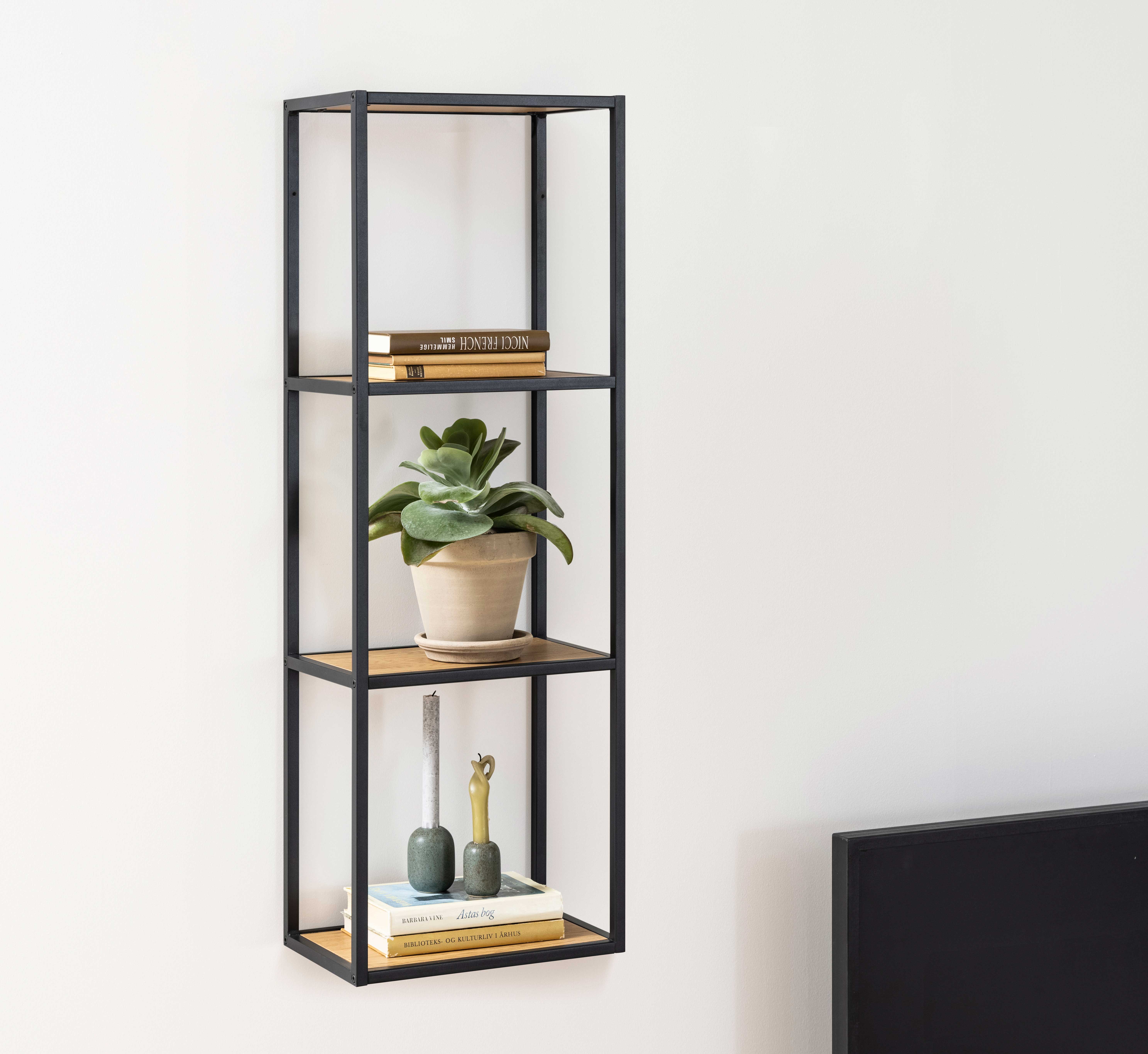 Étagère murale Dover 37cm - chêne/noir - Image 5