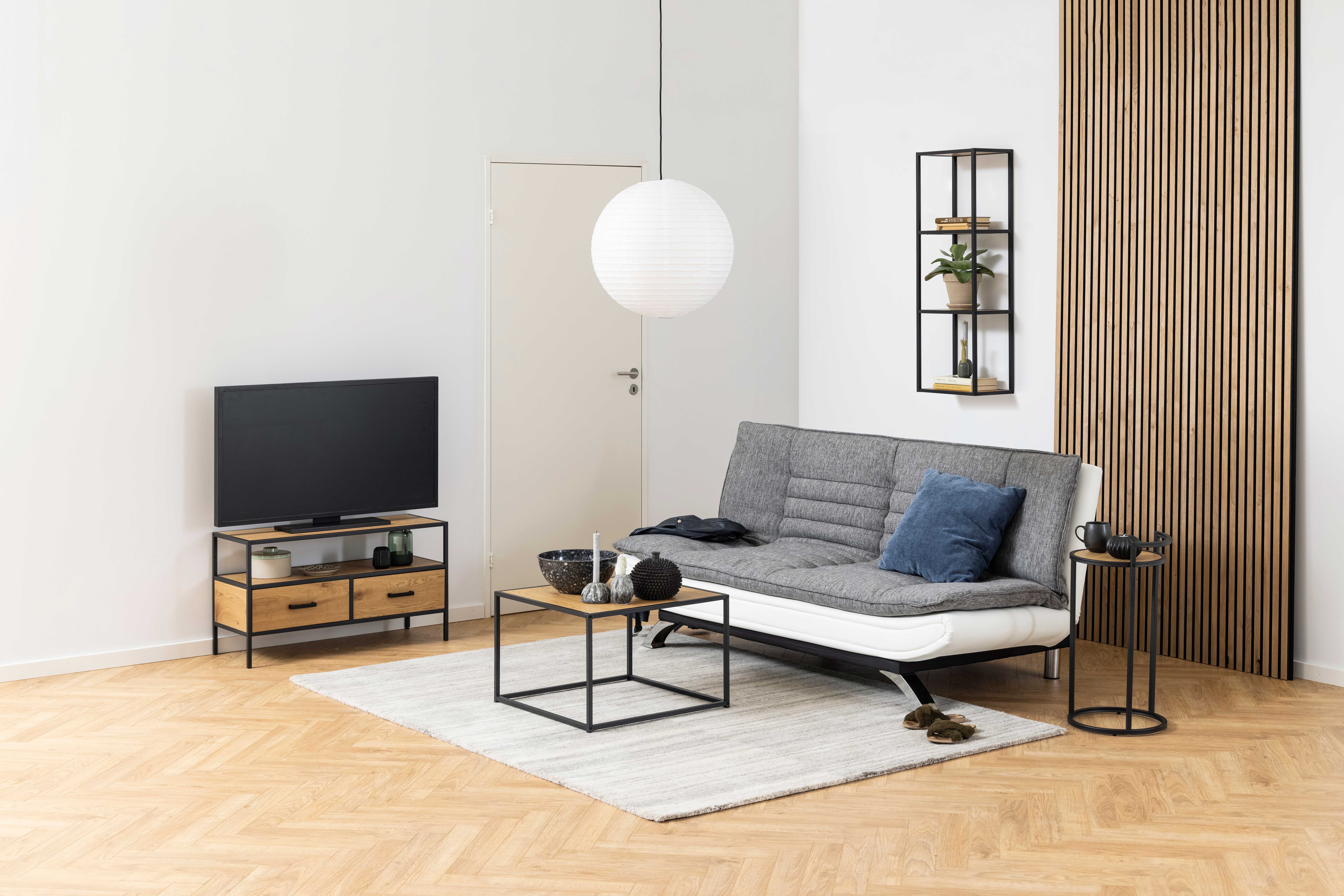 Étagère murale Dover 37cm - chêne/noir - Image 6