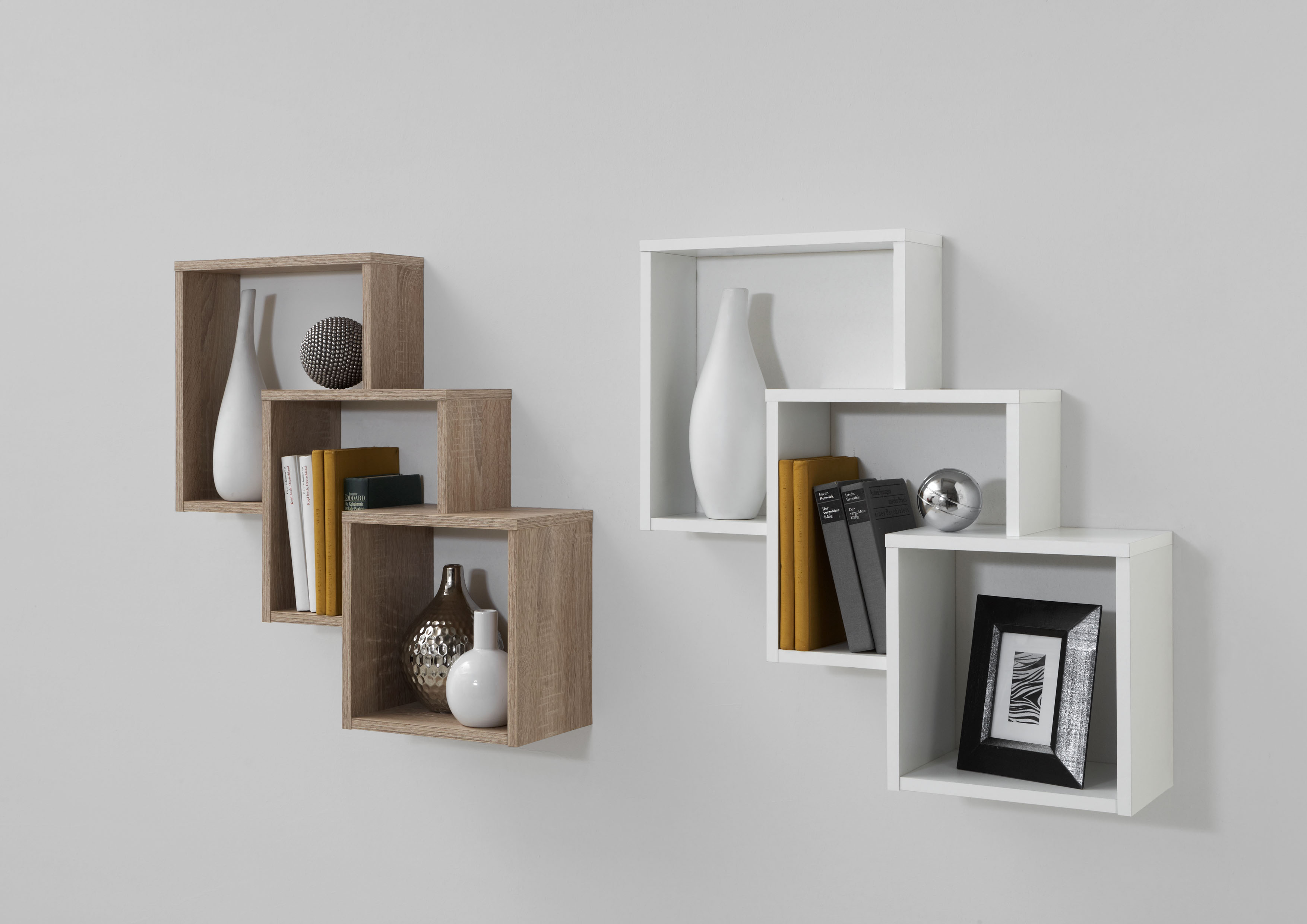 Etagère murale Fibi avec 3 compartiments - chêne - Image 5