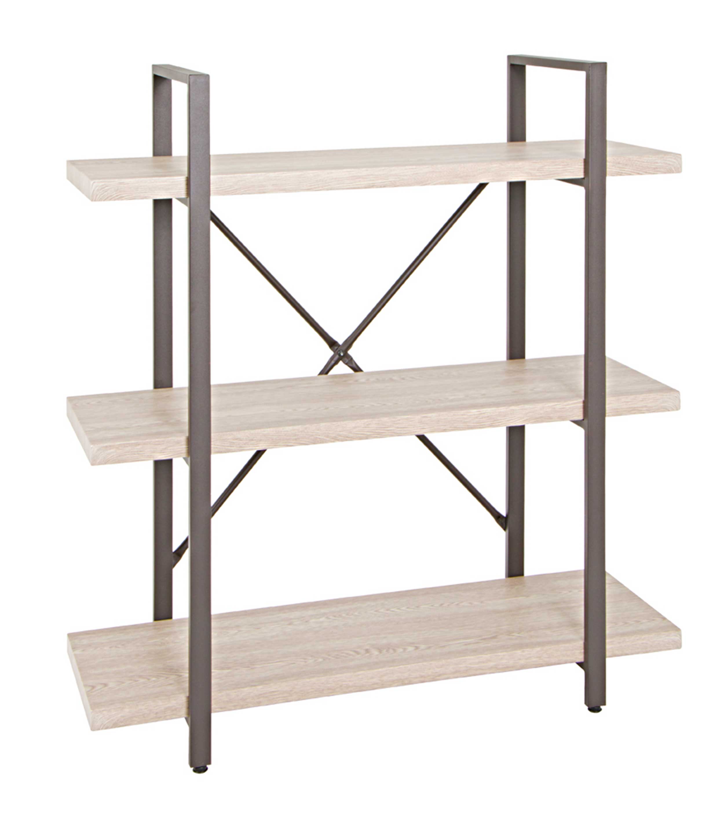 Étagère murale Friso 90cm, 3 planches - brun/décor en chêne