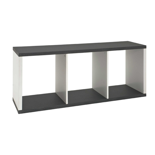 Étagère murale Stefan 117cm, 3 compartiments - blanc/anthracite - Image 2
