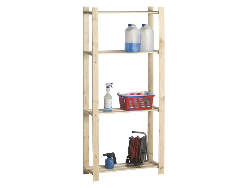 Etagère simple en bois 15kg à 4 tablettes - étroit - Image 2