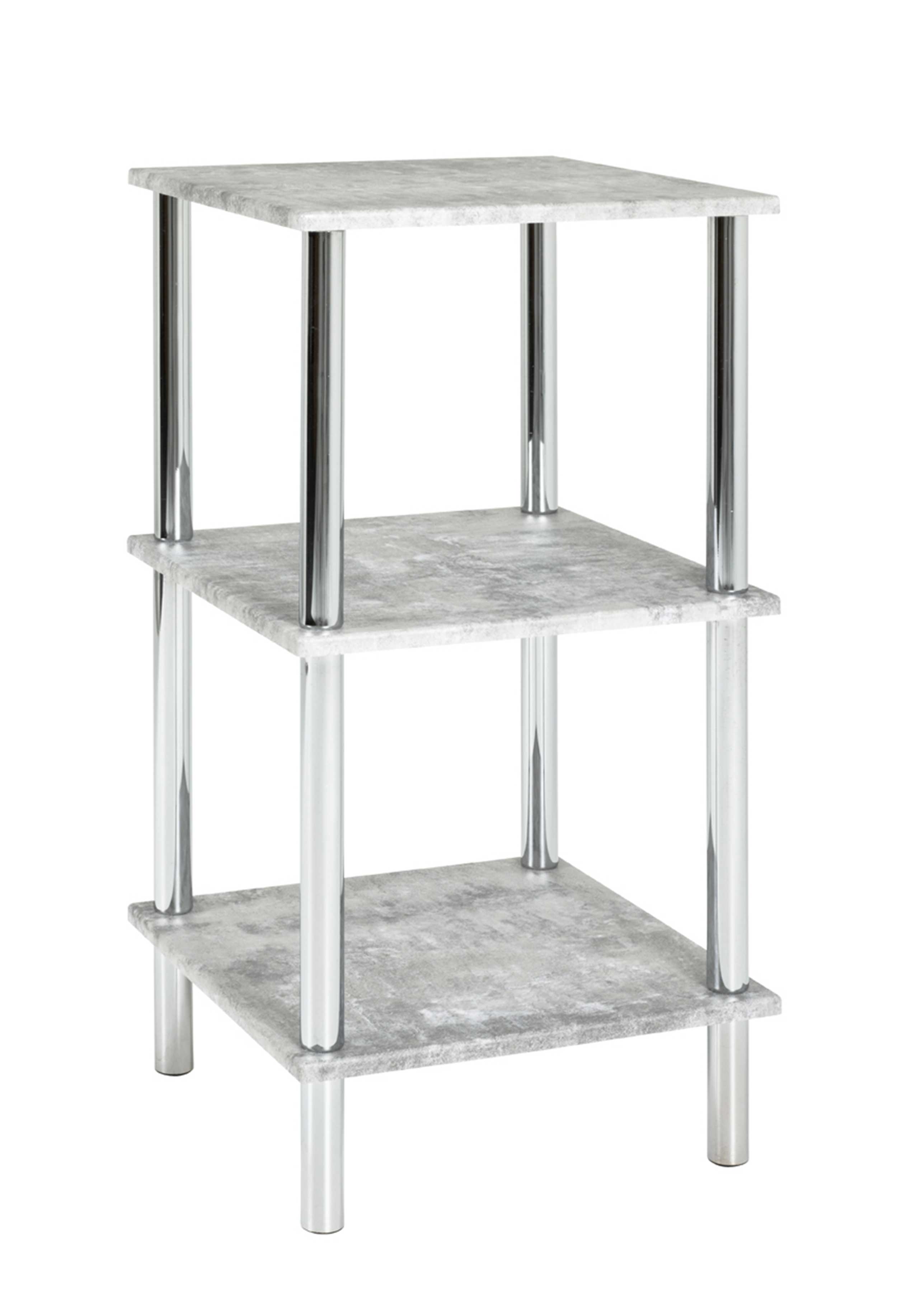 Étagère Wilko 39cm, 3 étagères - chrome/verre - Image 2
