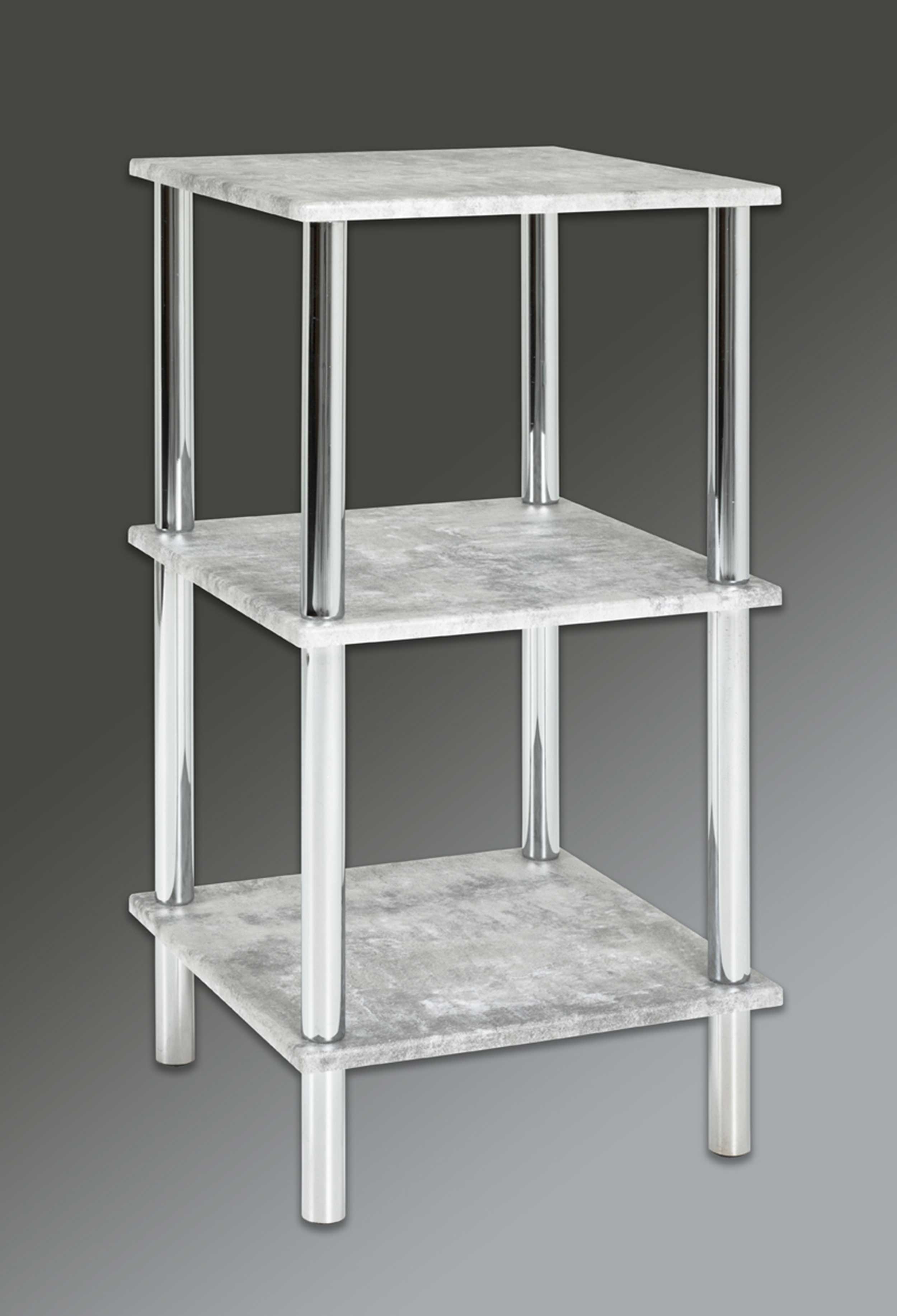 Étagère Wilko 39cm, 3 étagères - chrome/verre - Image 3