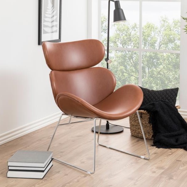 Fauteuil Cazari - marron/gris