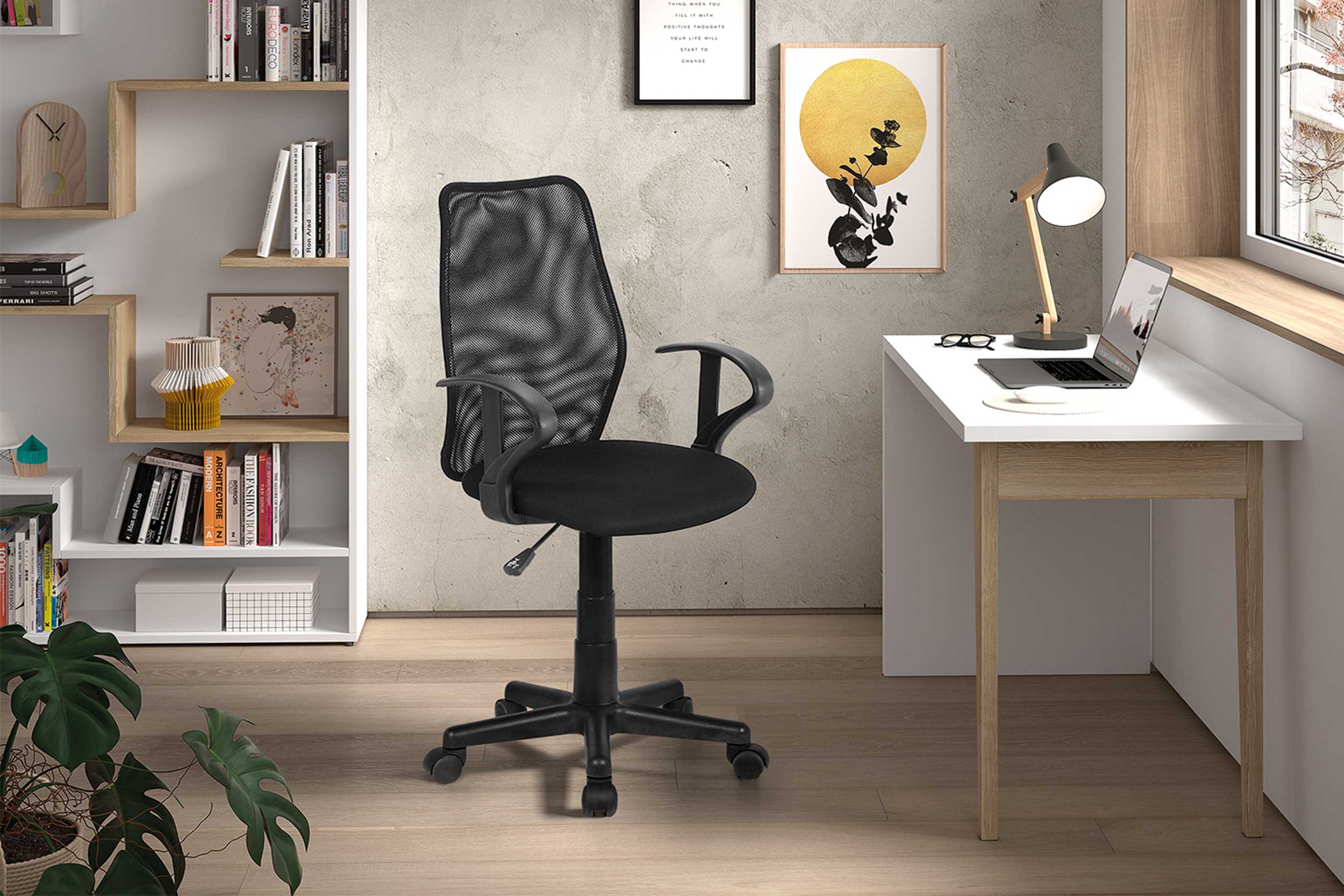 Fauteuil de bureau Job - noir - Image 6