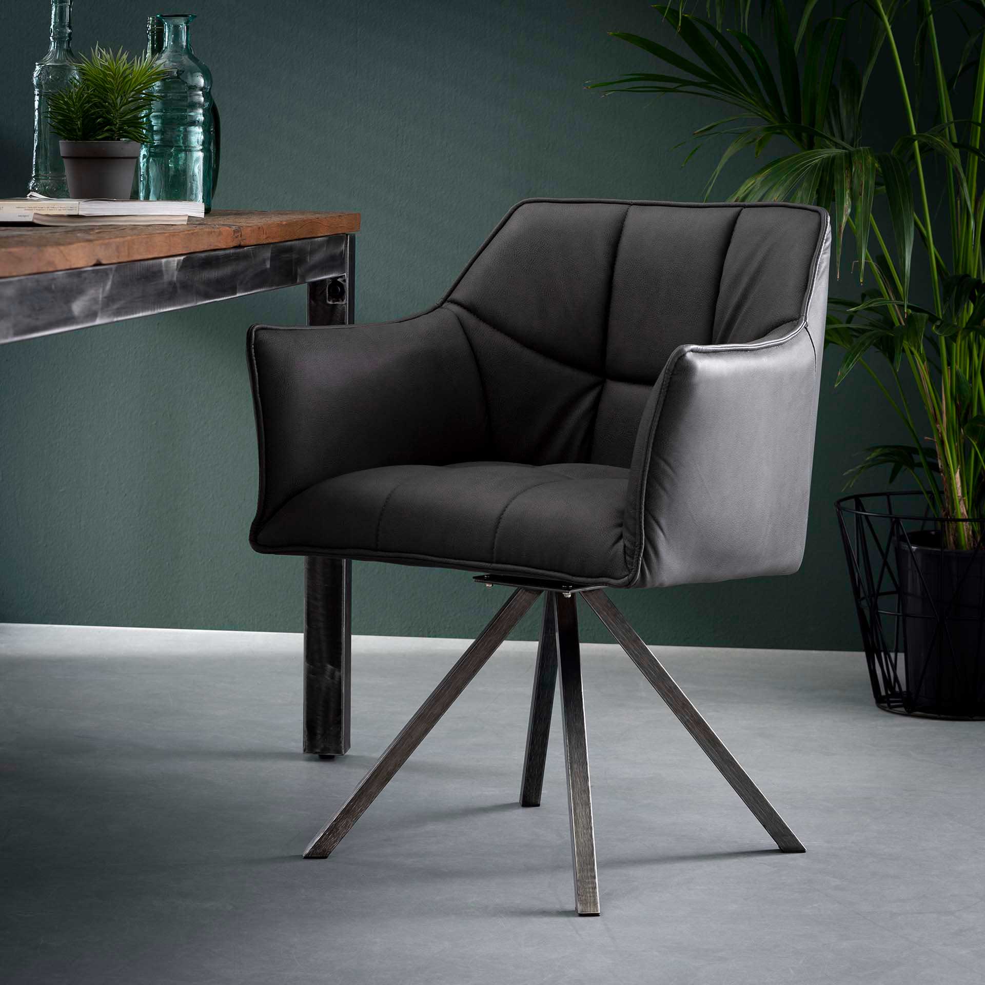 Fauteuil de salle à manger Grio - noir - Image 2