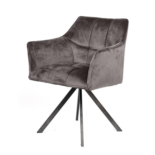 Fauteuil Rasto velours - anthracite - Image 7