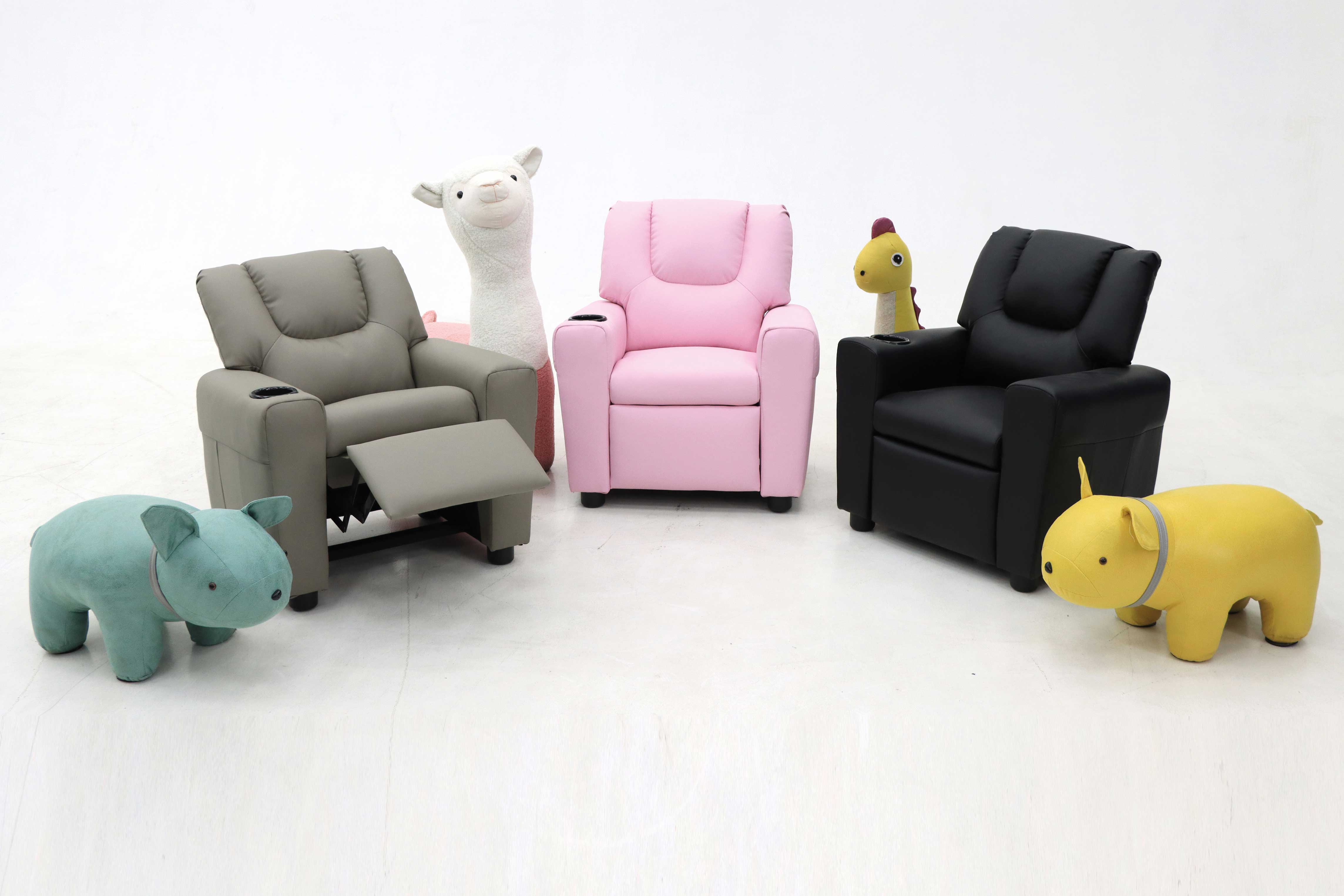 Fauteuil relax pour enfants Rex - gris - Image 4