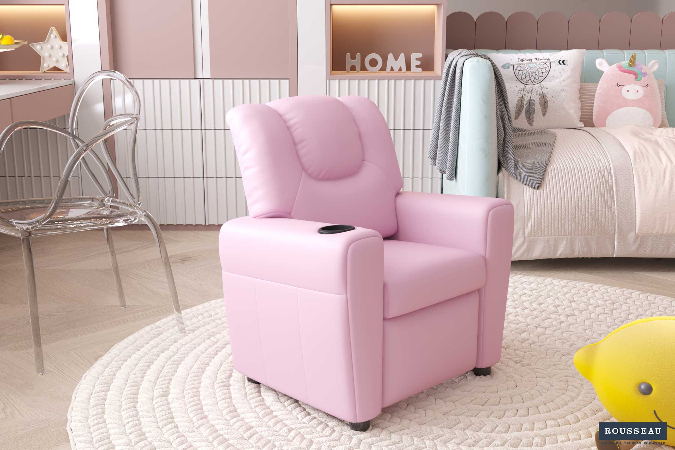 Fauteuil relax pour enfants Rex - rose - Image 9