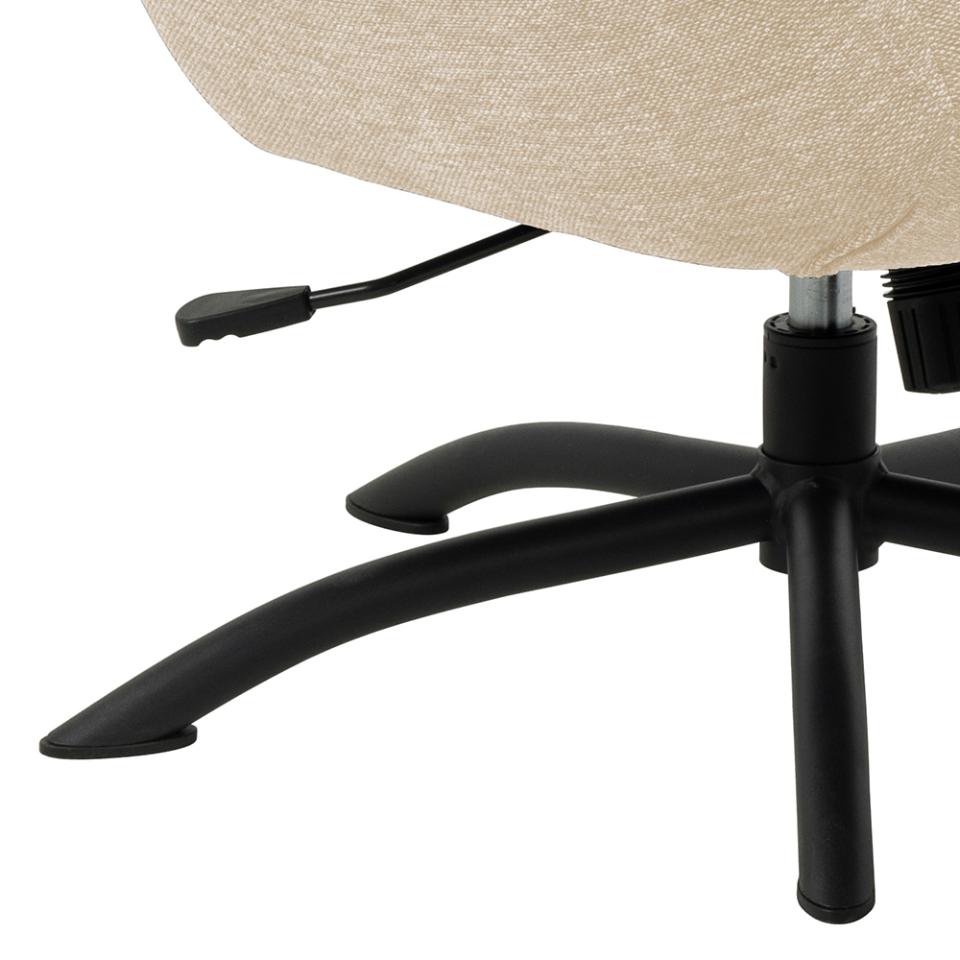 Fauteuil relax Talgar - dossier réglable - tissu beige - Image 5