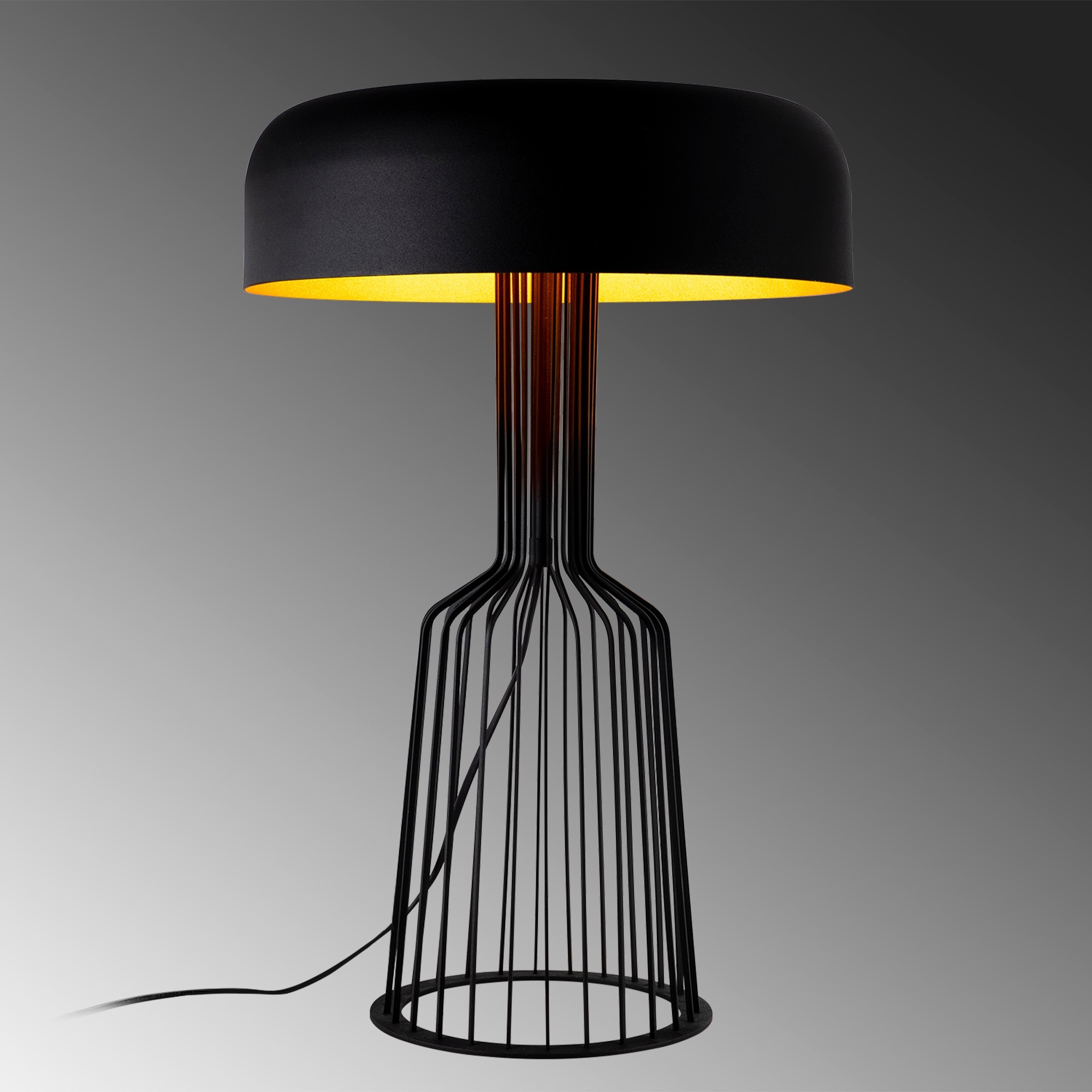 Fellini Lampe de table | Corps en fer | Noir, or - Image 4