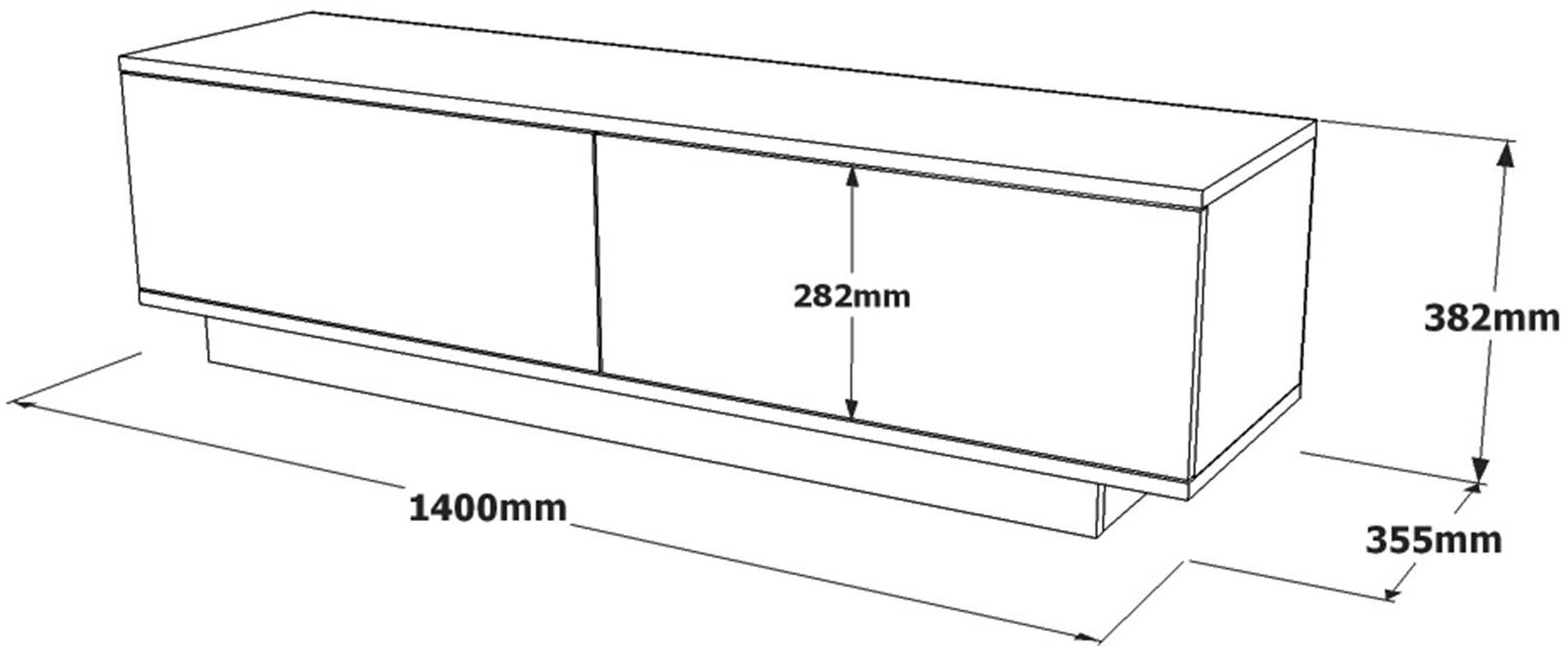 FN1 Meuble TV | 100 % MÉLAMINE | Noir - Image 3