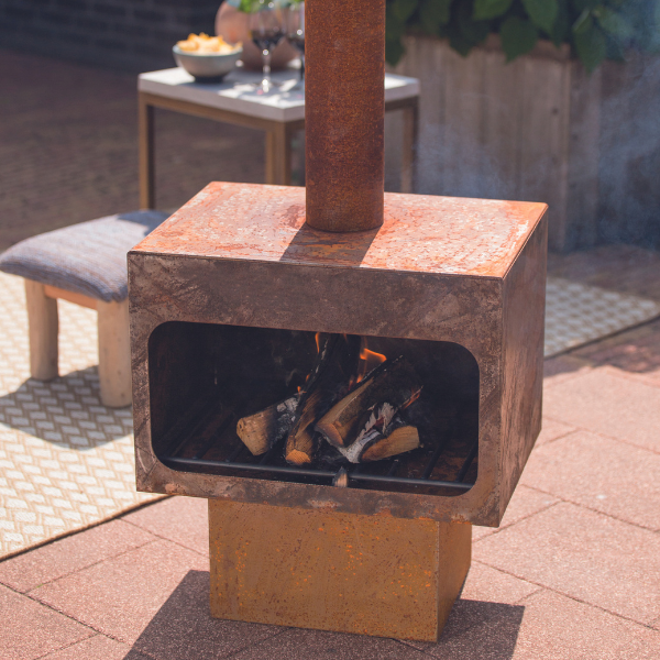 Foyer de jardin Dakota XL acier - rouille - Image 2