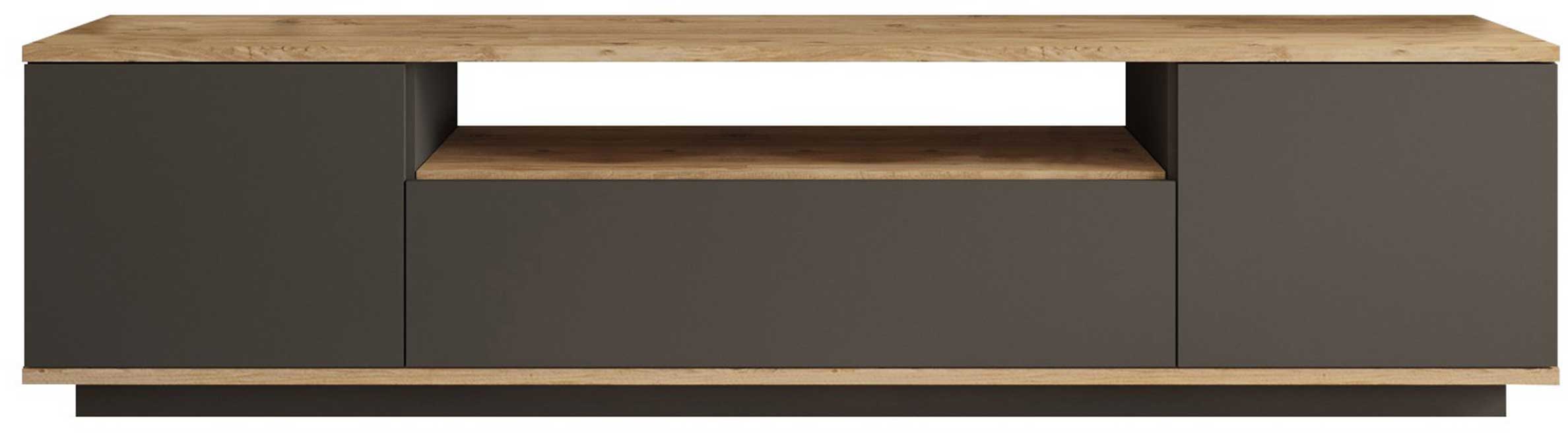 FR7 Meuble TV | 100 % MÉLAMINE | Pin Atlantique, Anthracite - Image 4