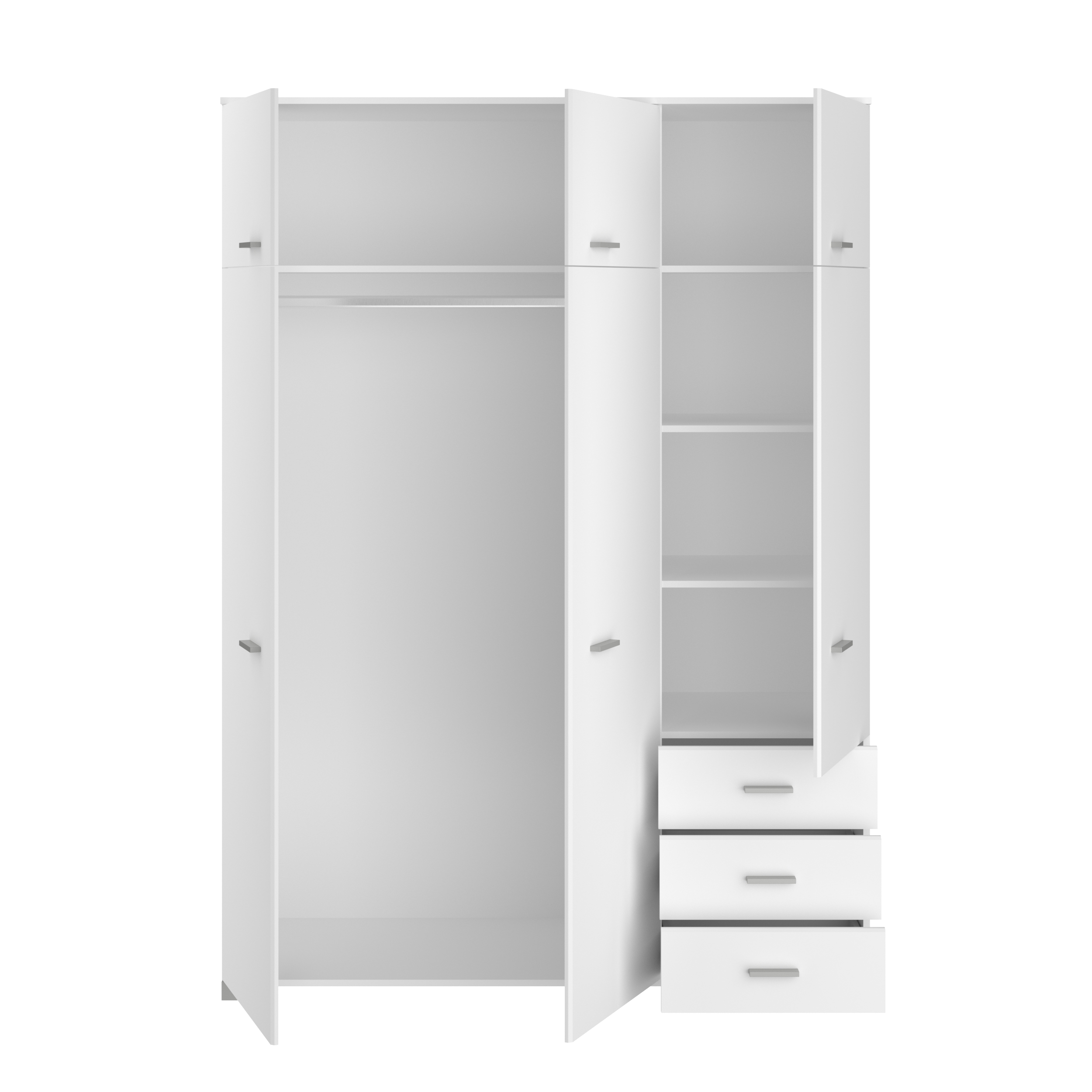 Garde-robe Gemma 146cm avec 6 portes - blanc - Image 2