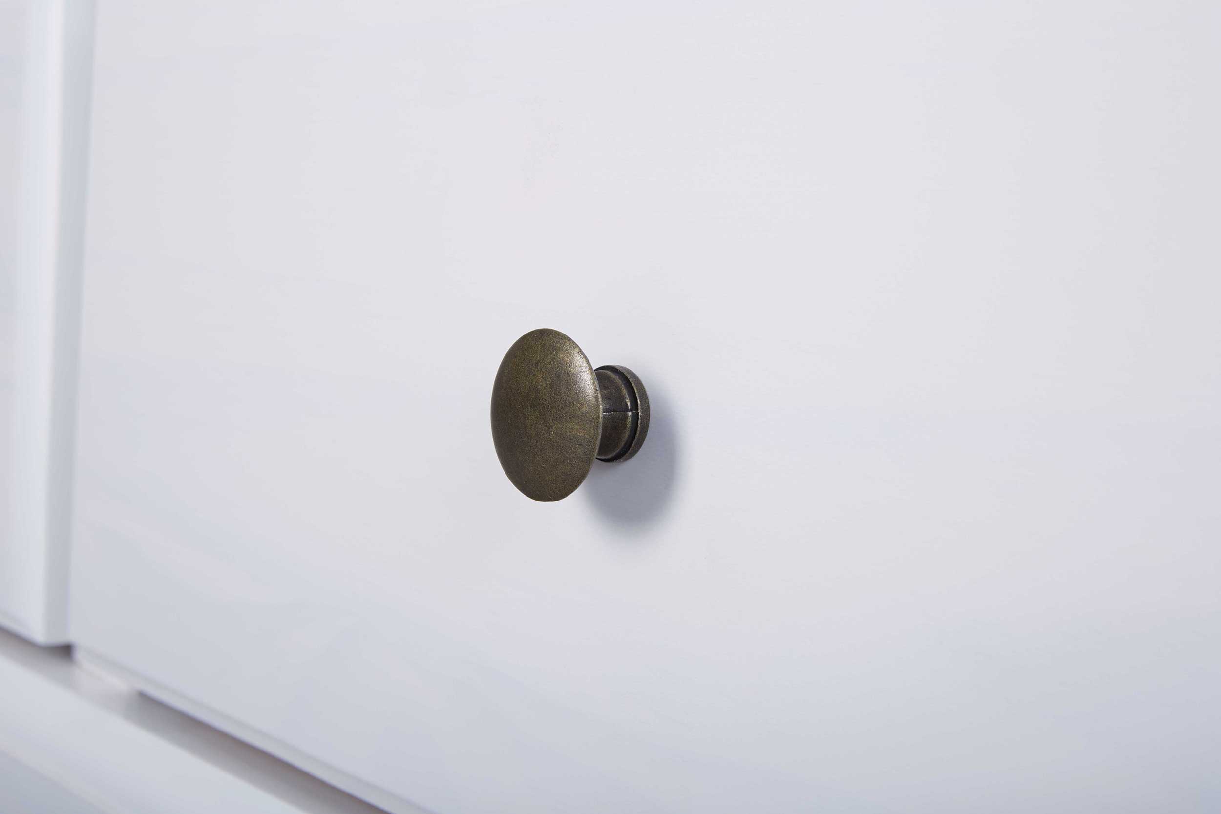 Garde-robe Karel 150cm avec 3 portes & miroir - blanc - Image 3