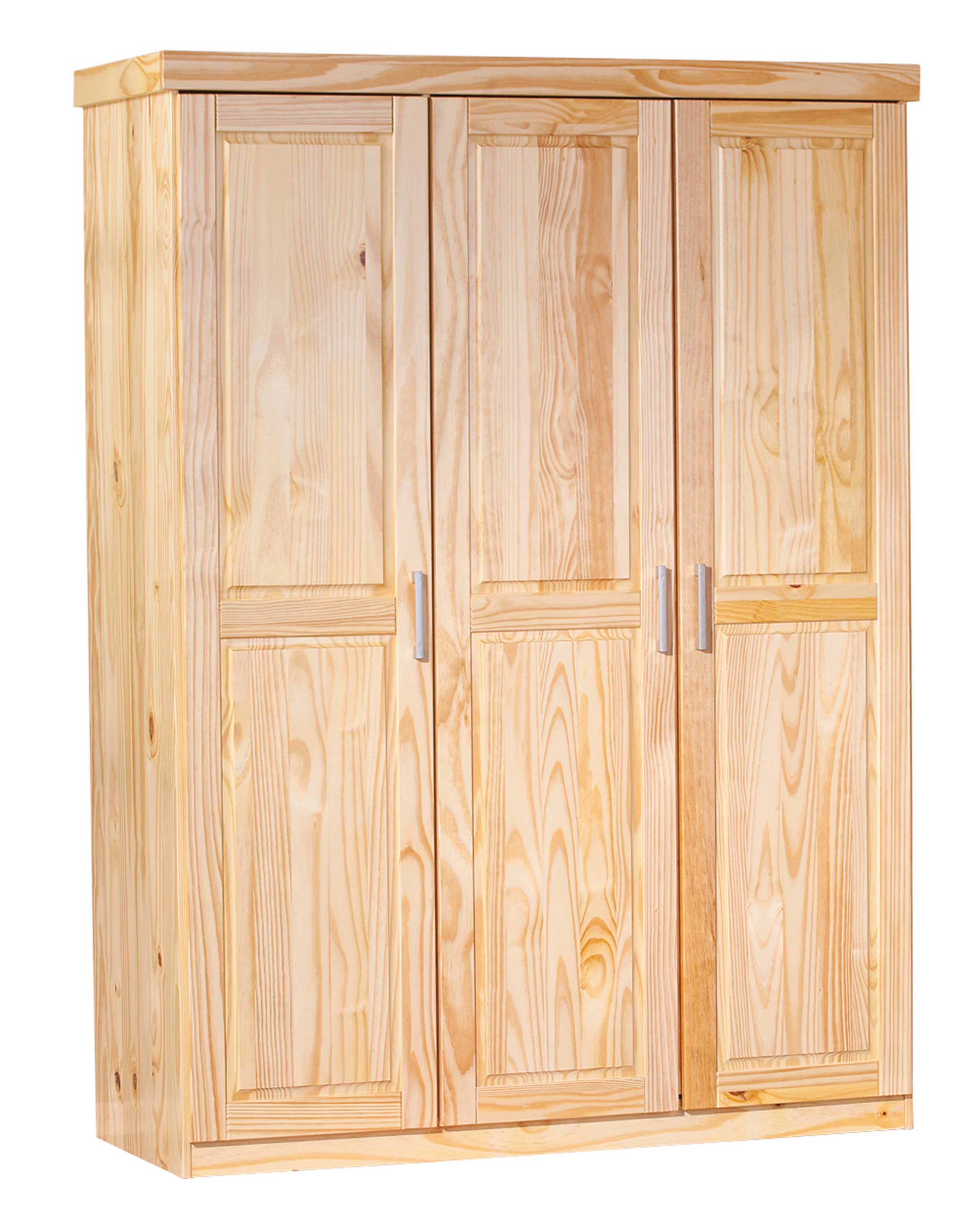 Garde-robe Léon 140cm avec 3 portes - bois de pin - Image 9