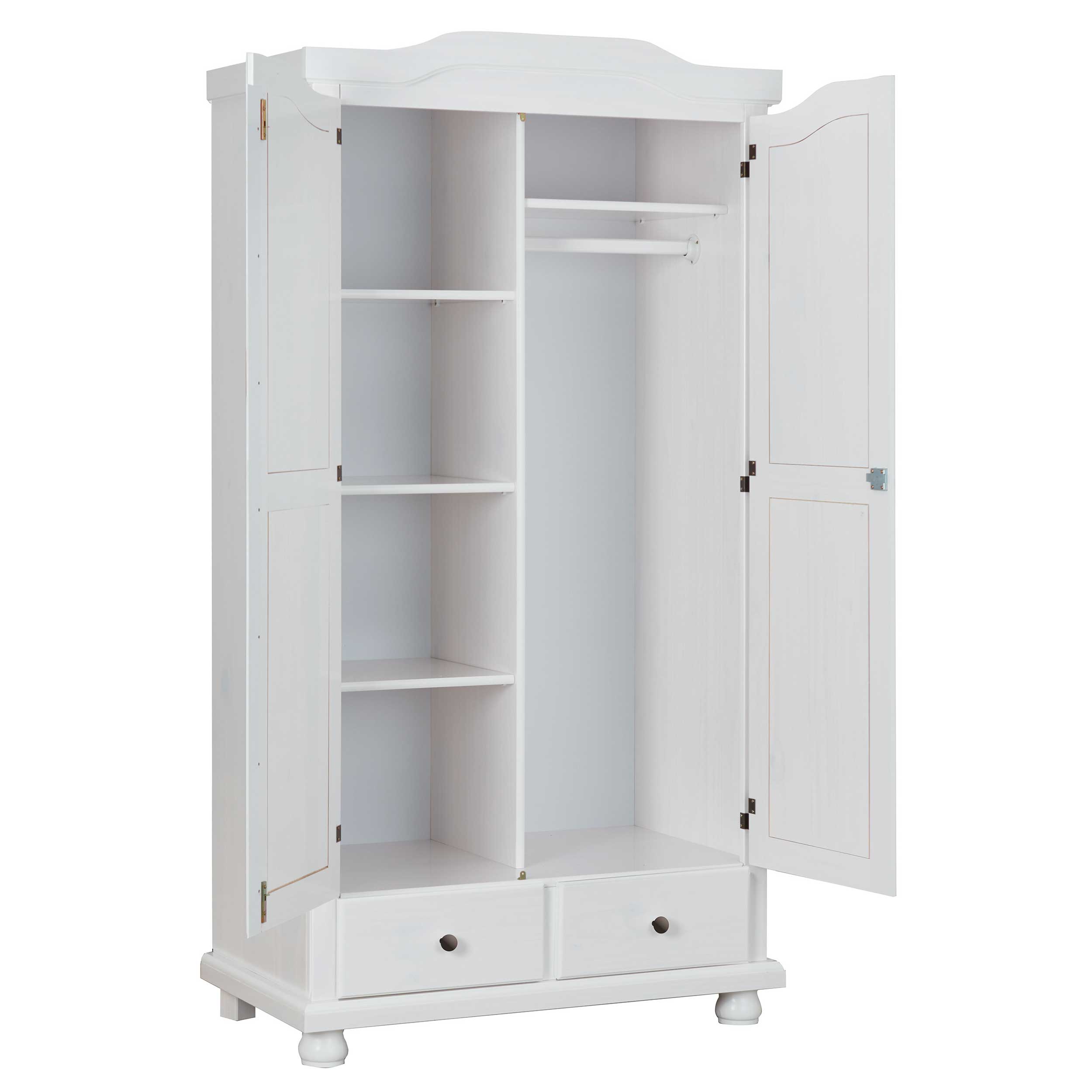 Garde-robe Ruth 104cm avec 2 portes - blanc - Image 7