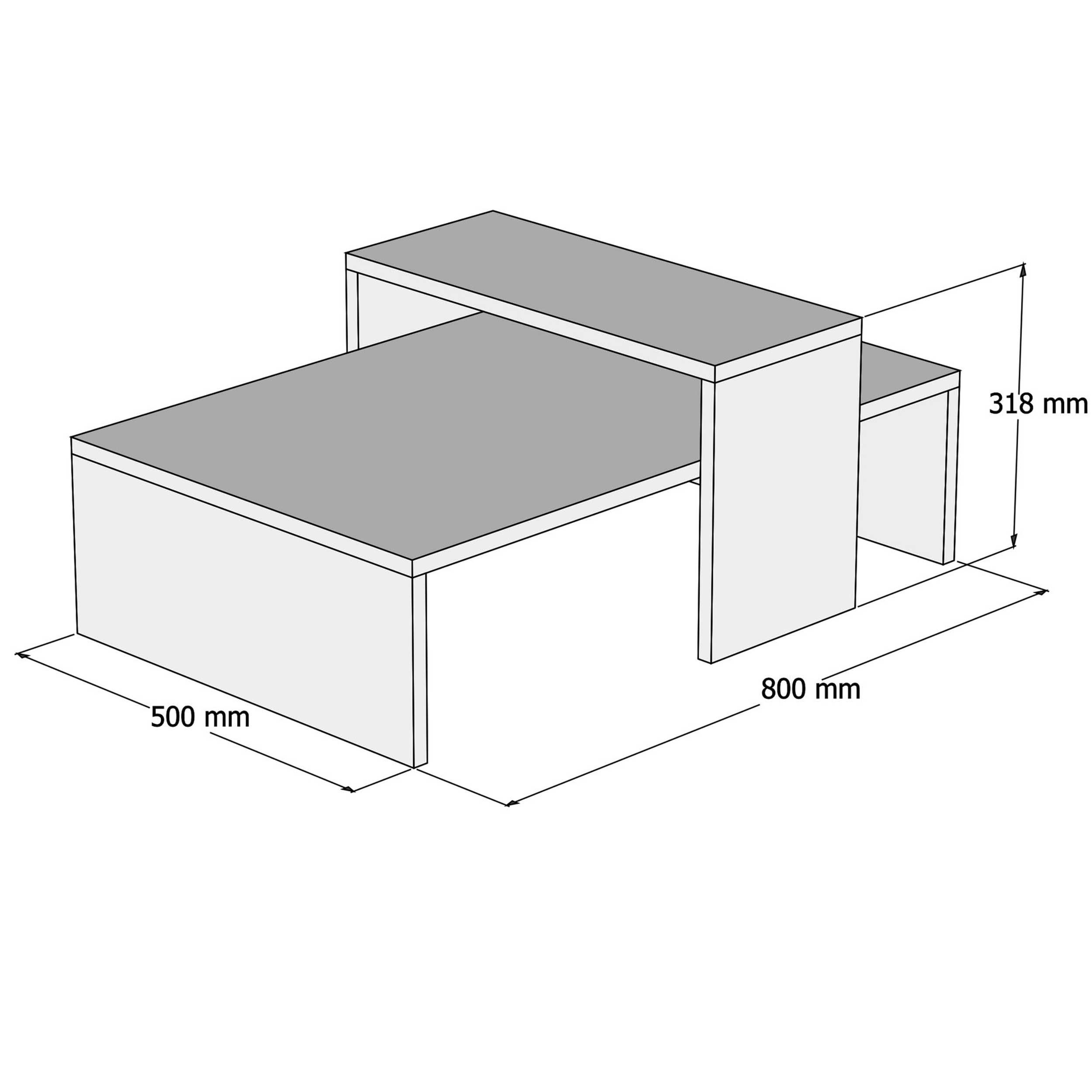 Glow Table basse | 100 % MÉLAMINÉ | Saphir, Anthracite - Image 2