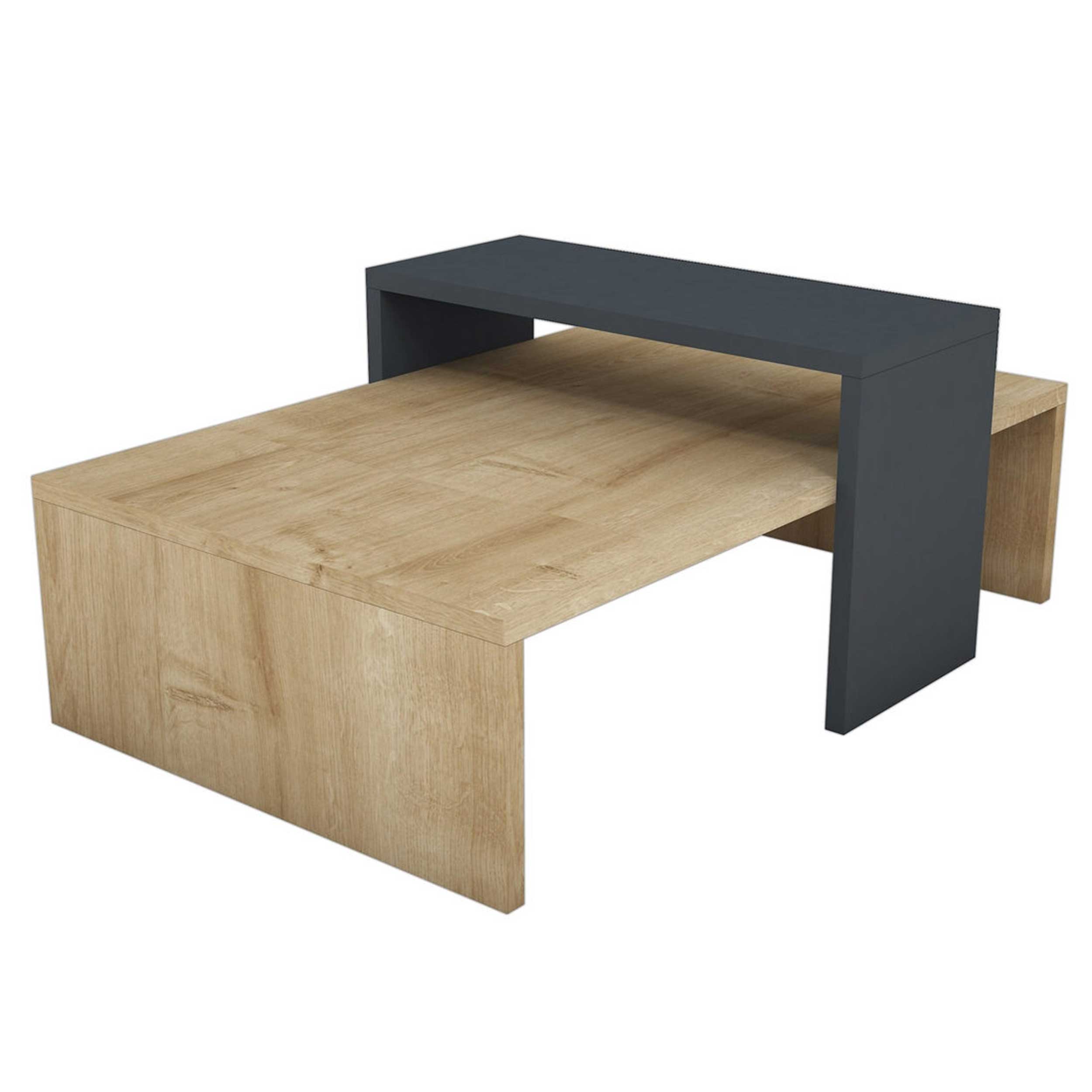 Glow Table basse | 100 % MÉLAMINÉ | Saphir, Anthracite - Image 3