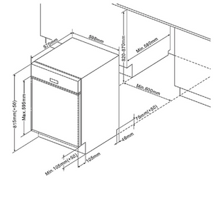 Kitchenette Ragnar 220cm avec four et lave-vaisselle - blanc brillant - Image 6