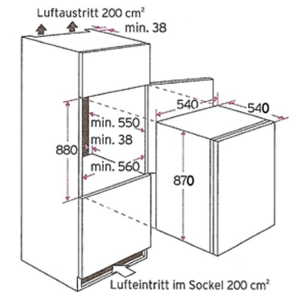 Kitchenette Ragnar 270cm avec espace pour micro-ondes, réfrigérateur et four - blanc brillant - Image 4