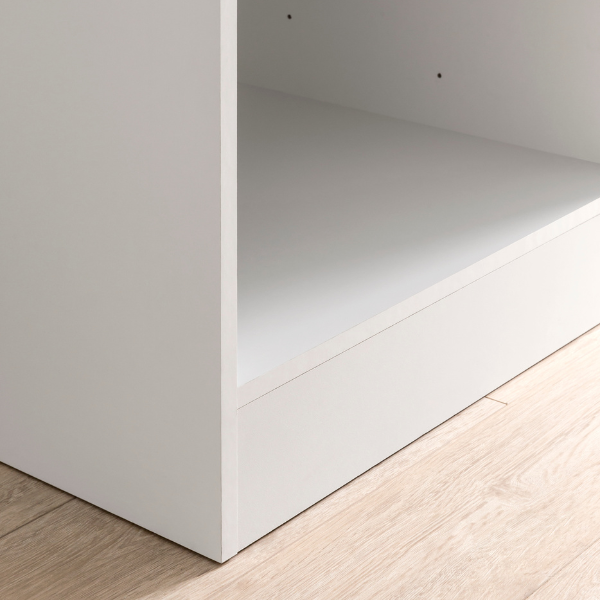 Kitchenette Ragnar 280cm avec espace pour micro-ondes, réfrigérateur, four et lave-vaisselle - blanc brillant - Image 3