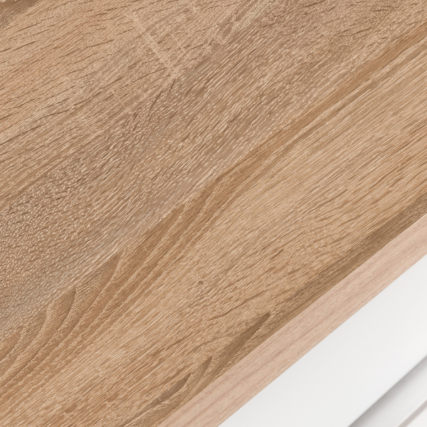 Kitchenette Ragnar 280cm avec espace pour micro-ondes, réfrigérateur, four et lave-vaisselle - blanc brillant - Image 6