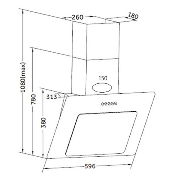 Kitchenette Ragnar 300cm avec lave-vaisselle, four et réfrigérateur - anthracite brillant - Image 5