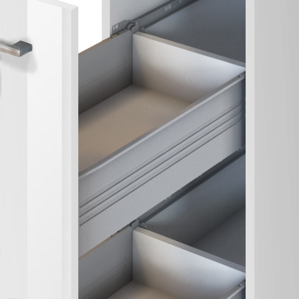 Kitchenette Ragnar 330cm avec espace pour réfrigérateur et four - blanc brillant - Image 8