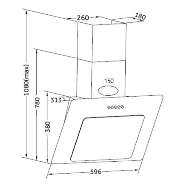 Kitchenette Ragnar 330cm avec four, micro-ondes et réfrigérateur - blanc brillant - Image 6