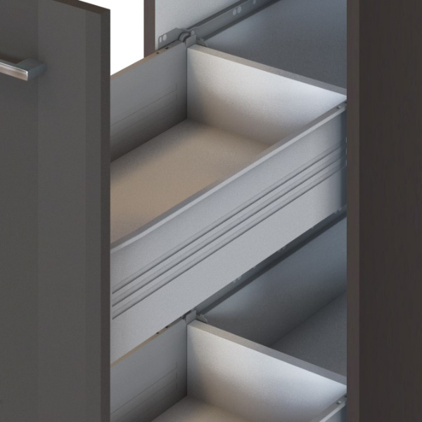 Kitchenette Ragnar 330cm avec lave-vaisselle et four - anthracite brillant - Image 4