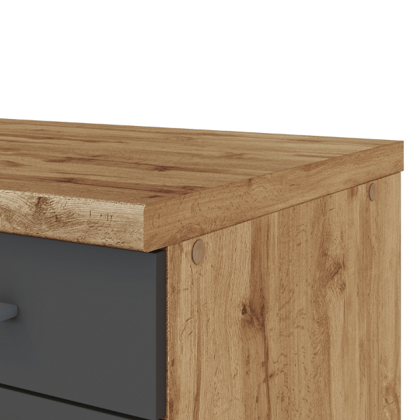 Kitchenette Sorrella 210cm avec espace pour lave-vaisselle et four - anthracite/chêne - Image 7