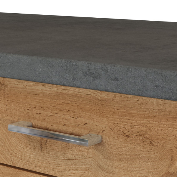 Kitchenette Sorrella 270cm avec four, lave-vaisselle et réfrigérateur - chêne/graphite - Image 6