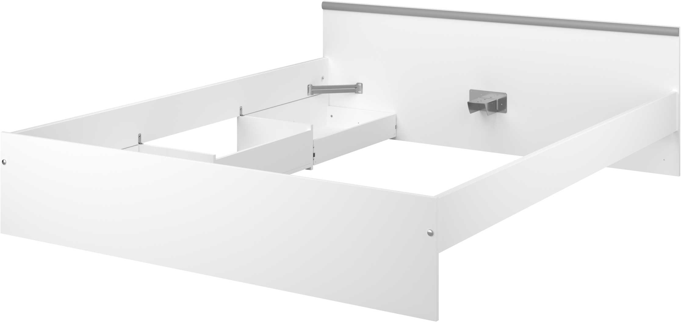 Lit Alma 140x200cm avec 2 tiroirs - blanc - Image 2