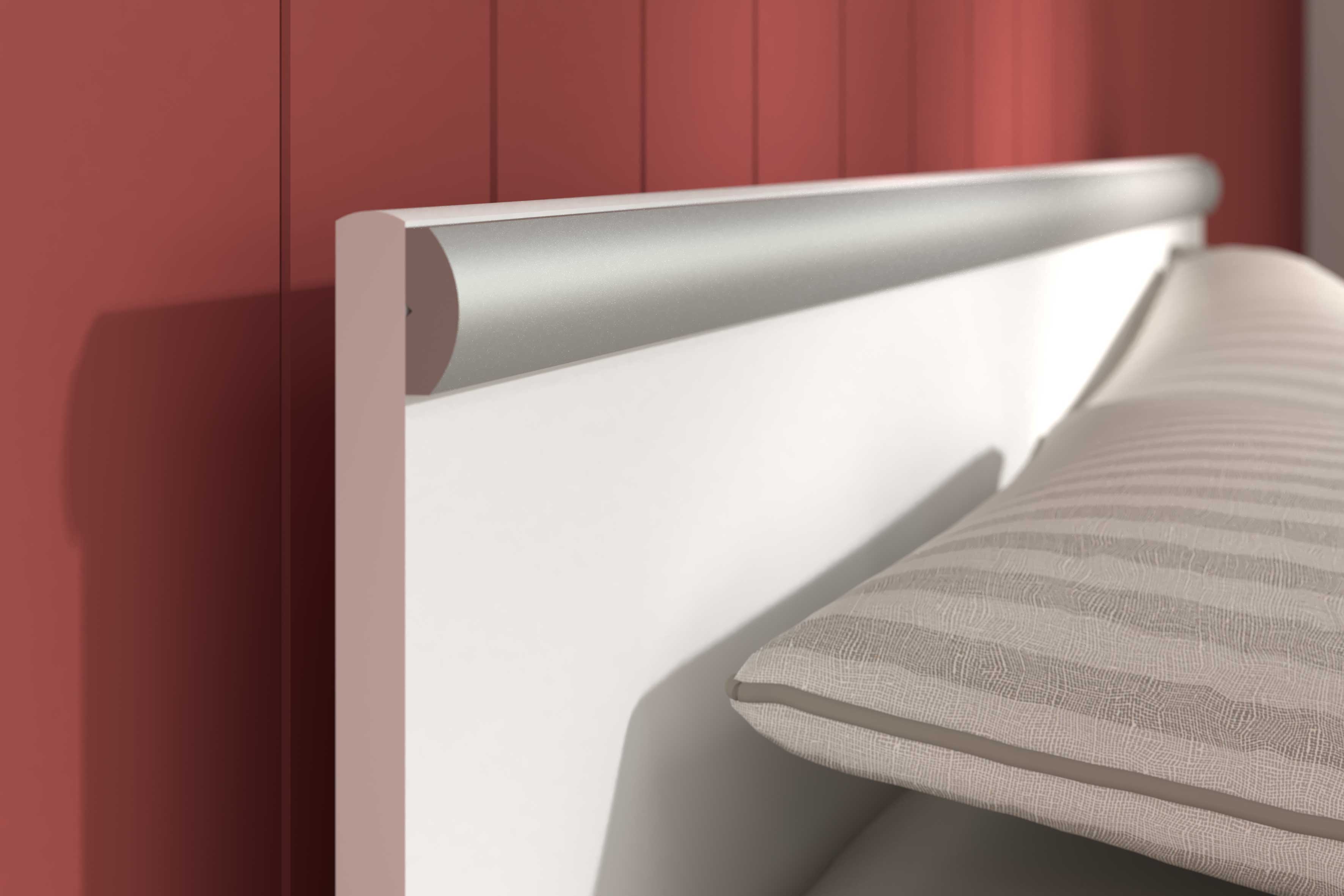 Lit Alma 140x200cm avec 2 tiroirs - blanc - Image 11