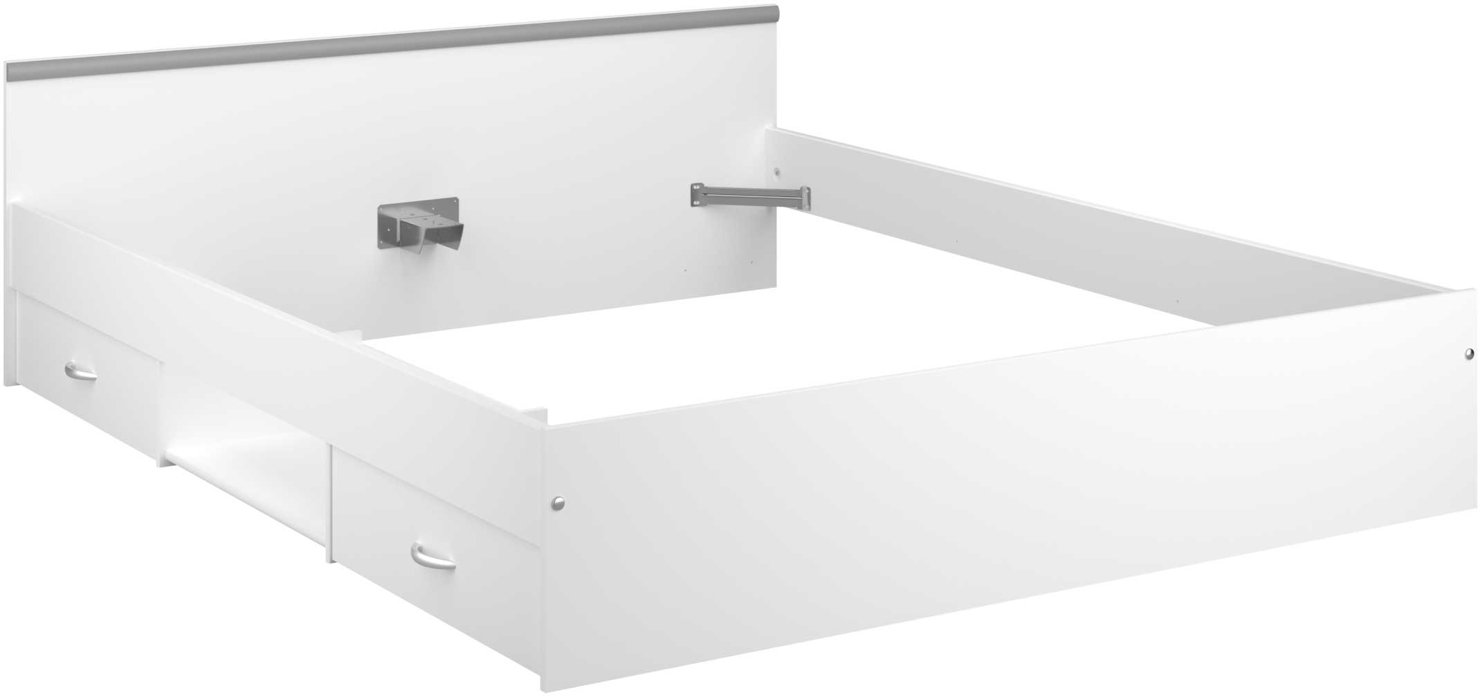 Lit Alma 140x200cm avec 2 tiroirs - blanc - Image 7