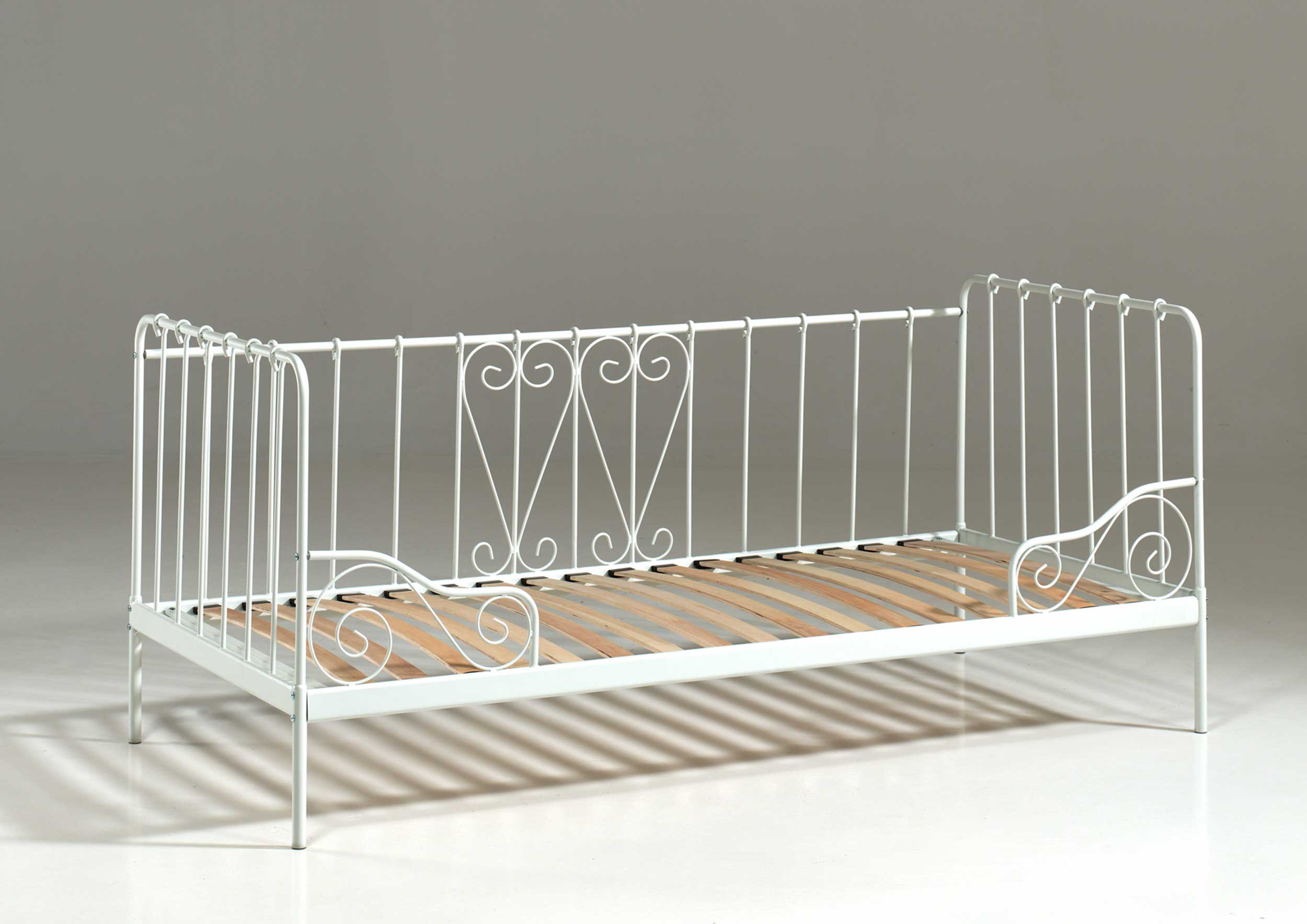 Lit banquette Alice 90x200 cm métal - blanc - Image 2