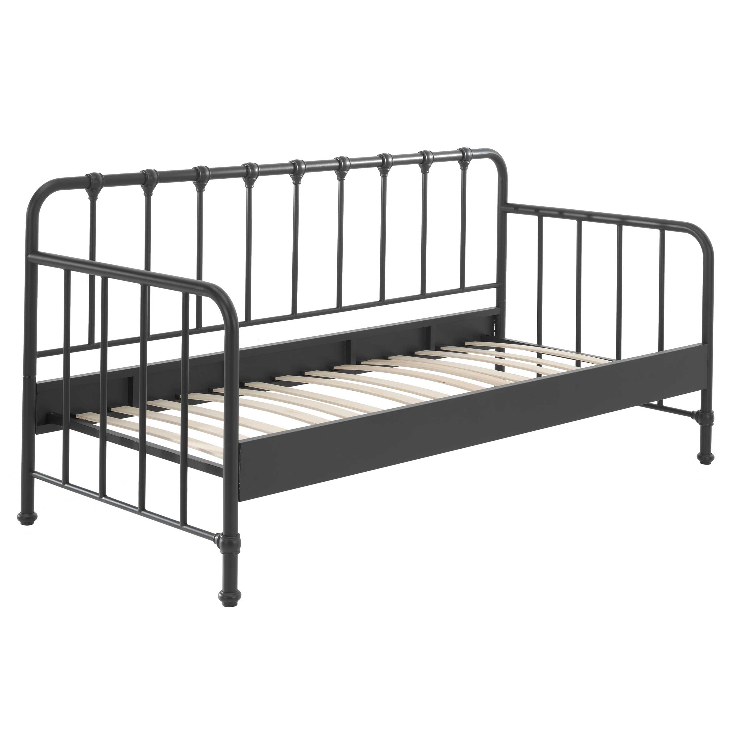 Lit banquette Bronxx métal 90x200 - noir mat - Image 2